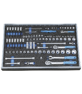 JUEGO DE VASOS DE 1/4""-3/8""-1/2"" EN MODULO CT 4/4 , 91 PZS 2016257 GEDORE